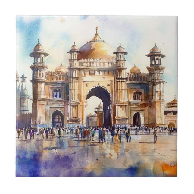 Mumbai in India Tile (Front)