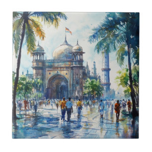 Mumbai in India Tile