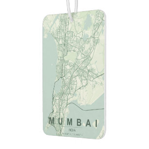 Mumbai India City Map Minimal Design Air Freshener