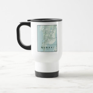 Mumbai India City Map Minimal Design Coffee Travel Mug