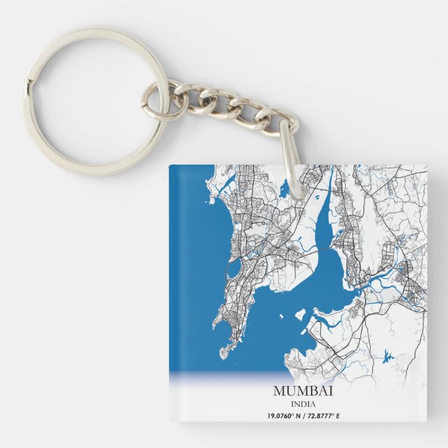 Mumbai India City Map Voyage simple (Devant)