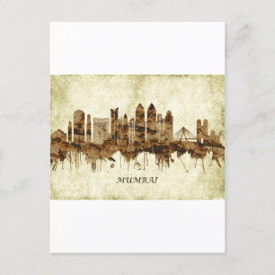 Mumbai India Cityscape Holiday Postcard