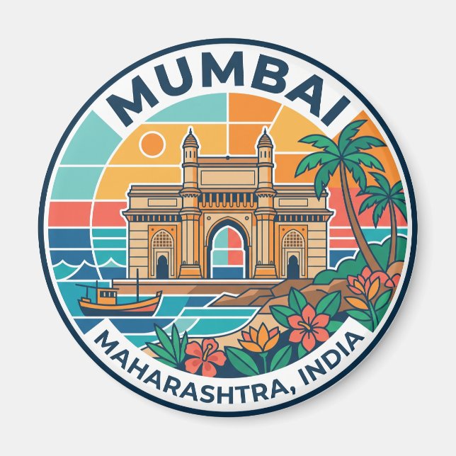 Mumbai India Magnet (Front)