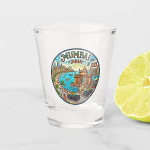 Mumbai India Shot Glass