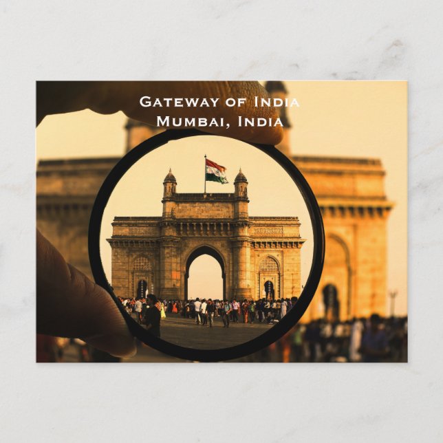 Mumbai India Vintage Tourism Travel Add Postcard (Front)