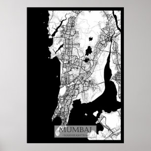 Mumbai Maharashtra Map Poster