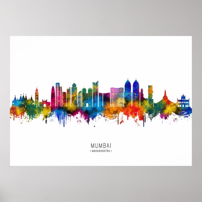 Mumbai Maharashtra Skyline Poster (Front)