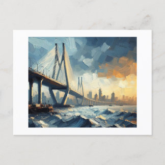 Mumbai Trans Harbour Bridge,  Postcard