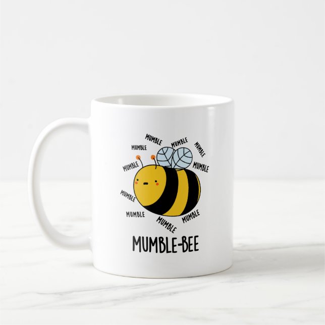 Mumble Bee Funny Insect Pun  Coffee Mug (Left)