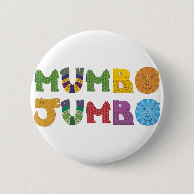 Mumbo Jumbo 2 Inch Round Button (Front)