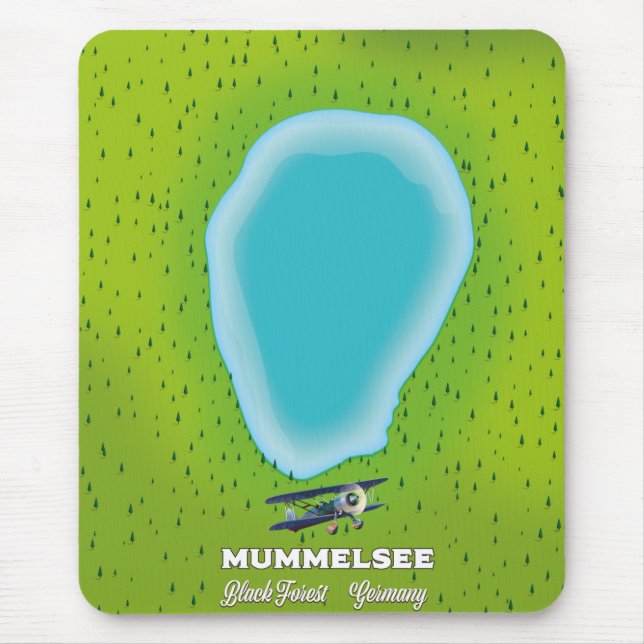 Mummelsee Black Forest Germany map. Mouse Pad (Front)