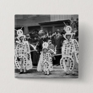 Mummers Parade, New Years Day, 1909 2 Inch Square Button
