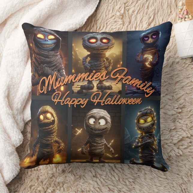 Mummies family throw pillow (Blanket)