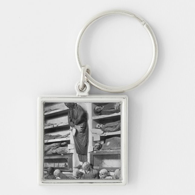 Mummies in the Palermo catacombs, Italy Keychain (Front)