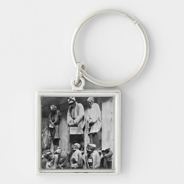 Mummies of catacomb in Palermo, Italy Keychain (Front)