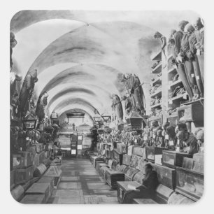 Mummies of catacomb of Palermo, Italy Square Sticker