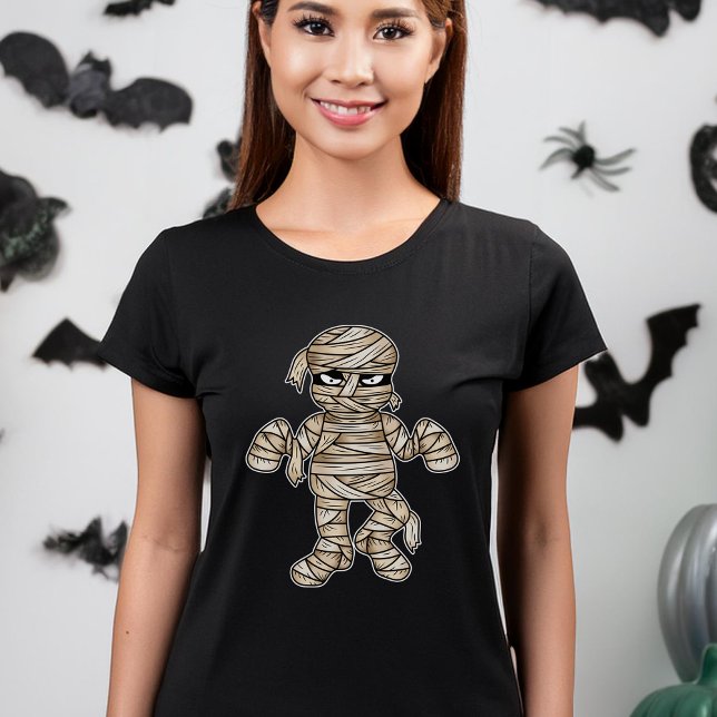 Mummified Creature Mummy Monster Halloween T-Shirt (Please note: This image is a digital mockup.)