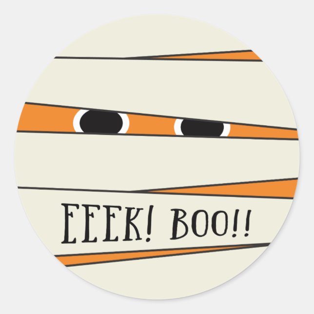 Mummified Halloween in Pumpkin Sticker (Front)