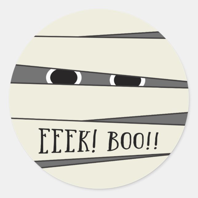 Mummified Halloween Sticker (Front)