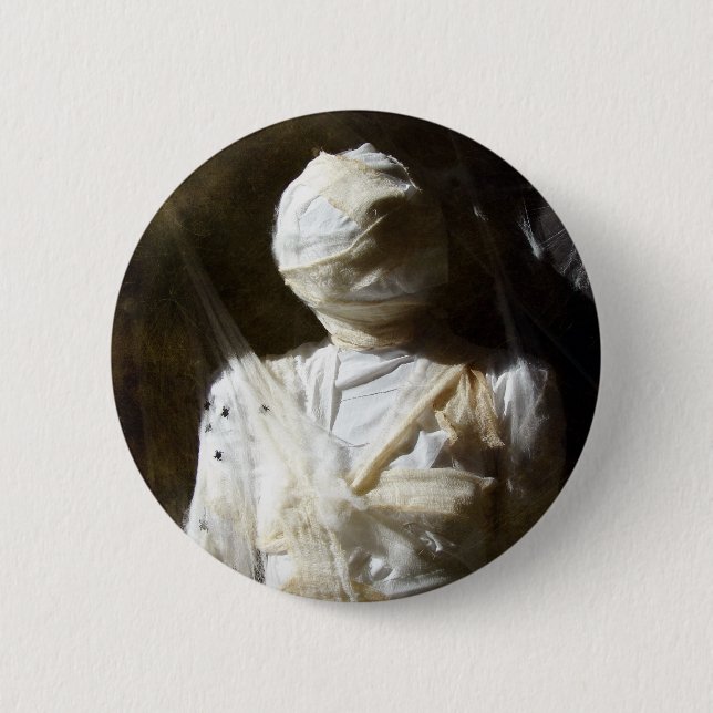 Mummy 2 Inch Round Button (Front)