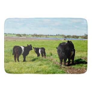 Mummy And Baby Galloway Cows, Bathmat