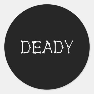 Mummy and Deady Funny Halloween Matching Couples Classic Round Sticker