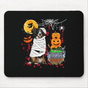Mummy Bernese Mountain Dog Halloween Dog Scary Pum Mouse Pad