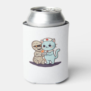 Mummy Boo-Boo Nurse Cat to the Rescue! Classic T-S Can Cooler