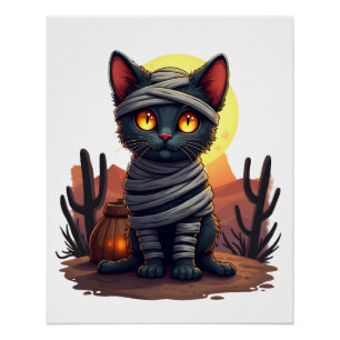 Mummy Cat Madness Poster