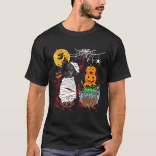Mummy Dachshund Dog Halloween Dog Scary Pumpkins L T-Shirt