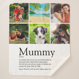 Mummy Definition Quote Photo Collage Sherpa Blanke Sherpa Blanket