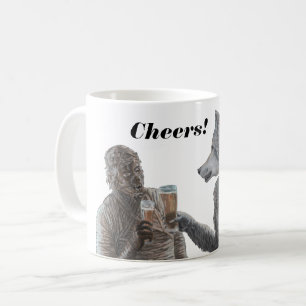 Mummy et Werewolf Boire de la bière brille Mug
