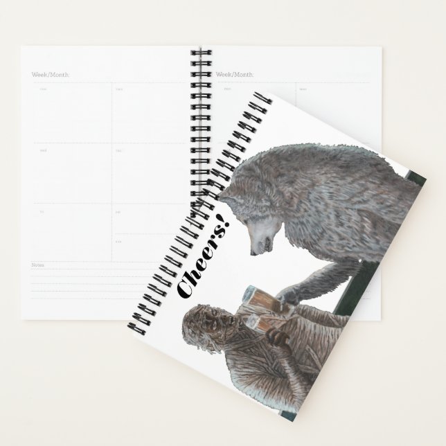 Mummy et Werewolf Boire Imaginaire Art Planner (Devant avec enveloppe)