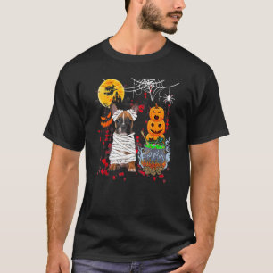 Mummy French Bulldog Dog Halloween Dog Scary Pumpk T-Shirt