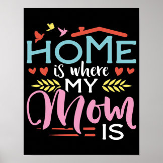 Mummy gift| Home is where my mom is Poster