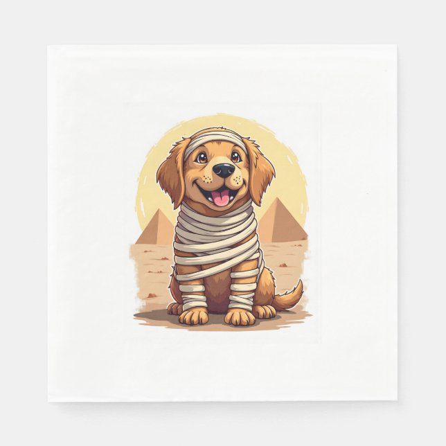 Mummy Golden Retriever Napkin (Front)