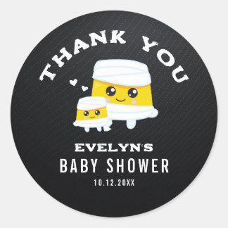 Mummy Halloween Baby Shower Classic Round Sticker