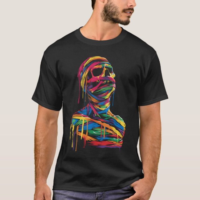 Mummy Halloween Popart friends T-Shirt (Front)