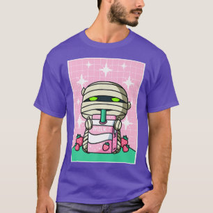 Mummy Halloween Strawberry Milk Carton Kawaii Anim T-Shirt