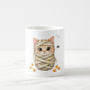 Mummy Kitty Cute Halloween Coffee Mug