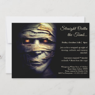 Mummy Madness Halloween Costume Party Invitation