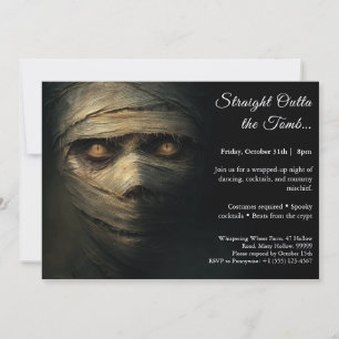 Mummy Madness Halloween Costume Party Invitation