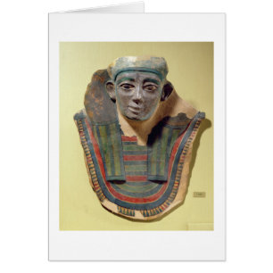 Mummy mask, from Mirgissa (stuccoed and painted pl