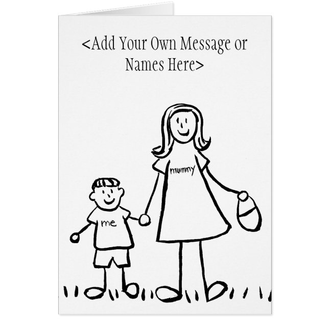 Mummy & Me - Customize Greeting or Note Cards (Front)
