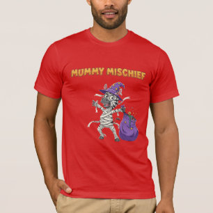 Mummy Mischief Zebra Halloween Wizard T-Shirt