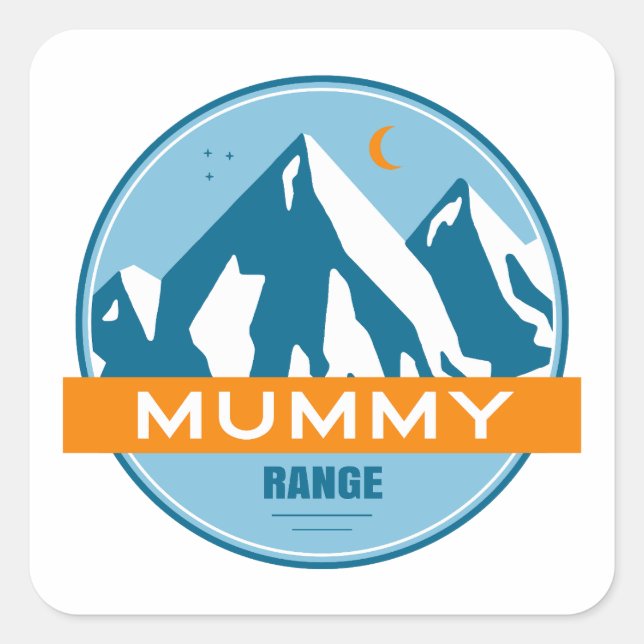 Mummy Mountain Range Colorado Square Sticker (Front)