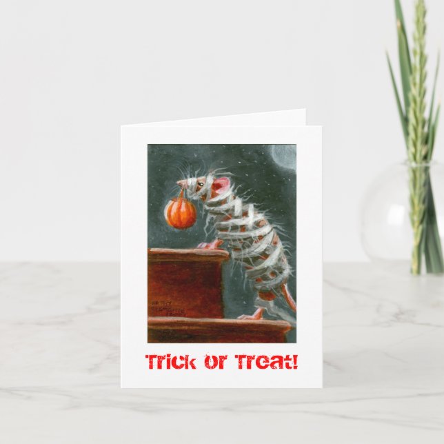 Mummy Mouse, Tour ou Treat ! Carte (Devant)