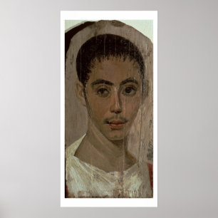 Mummy Portrait of a Boy with an Injured Eye, from Poster