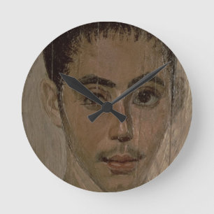 Mummy Portrait of a Boy with an Injured Eye, from Round Clock