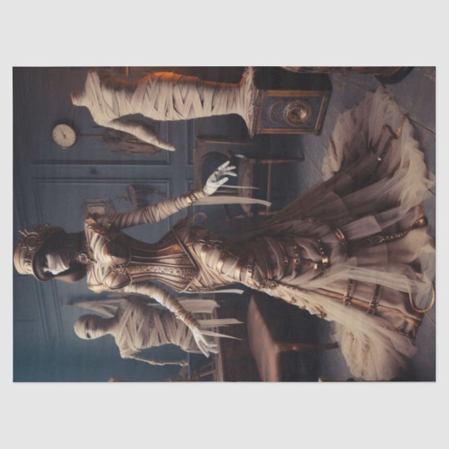 Mummy Queen Steampunk Victorian Gothic Decoupage  Tissue Paper (Front)